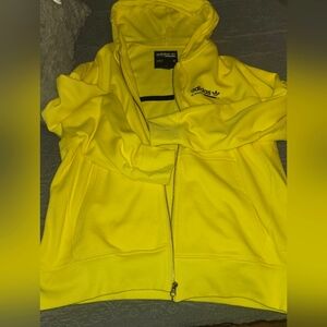 Adidas zip up sweater Large yellow